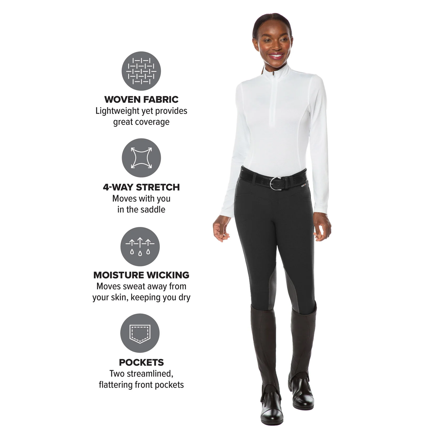 Crossover Petite II Knee Patch Riding Breech