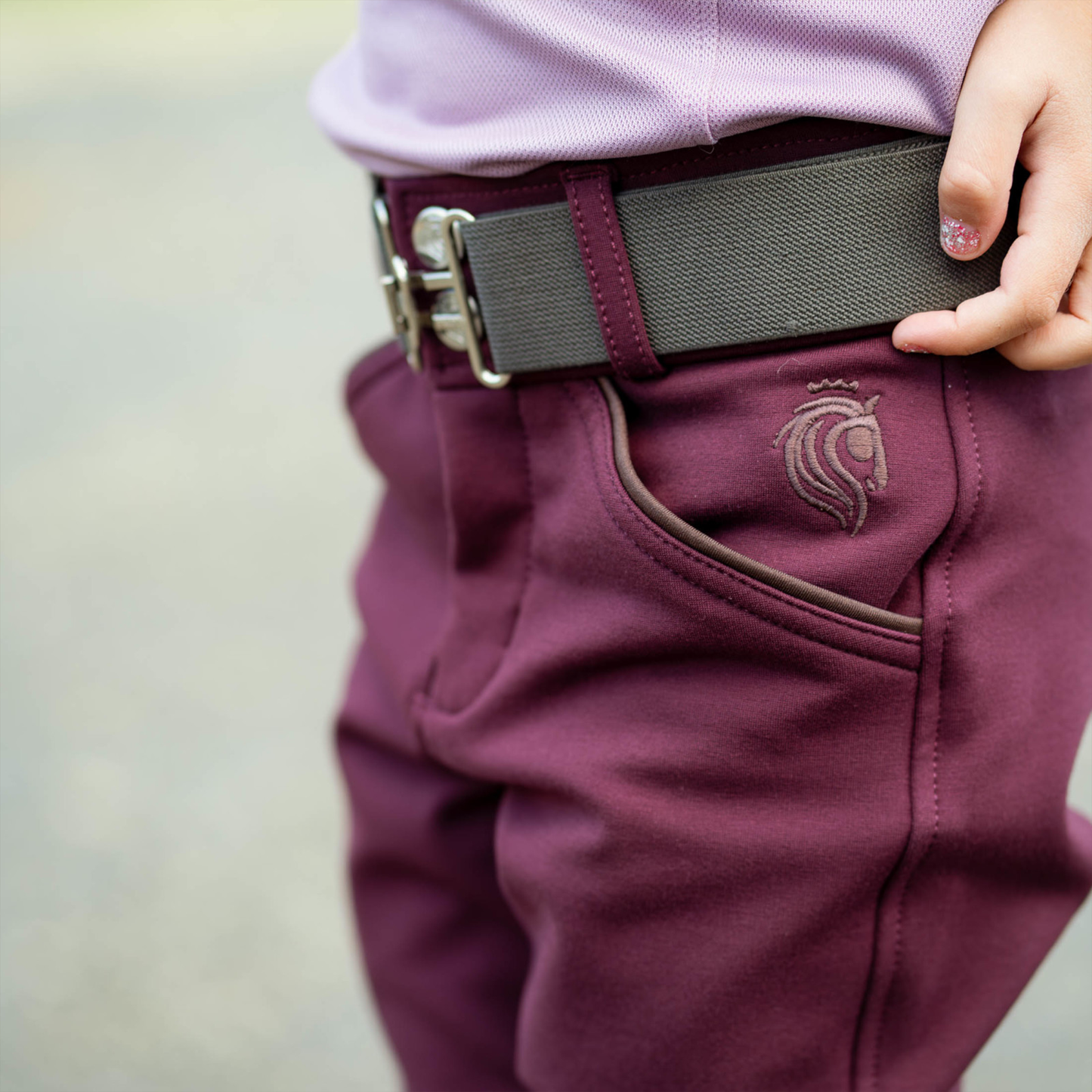 Kids Greta Silicone Knee Patch Breeches