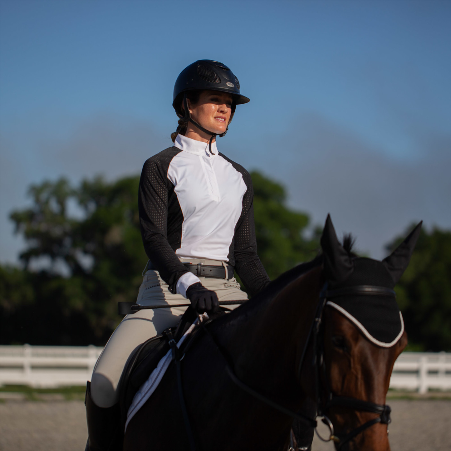Sara Perforated Long Sleeved Show Shirt