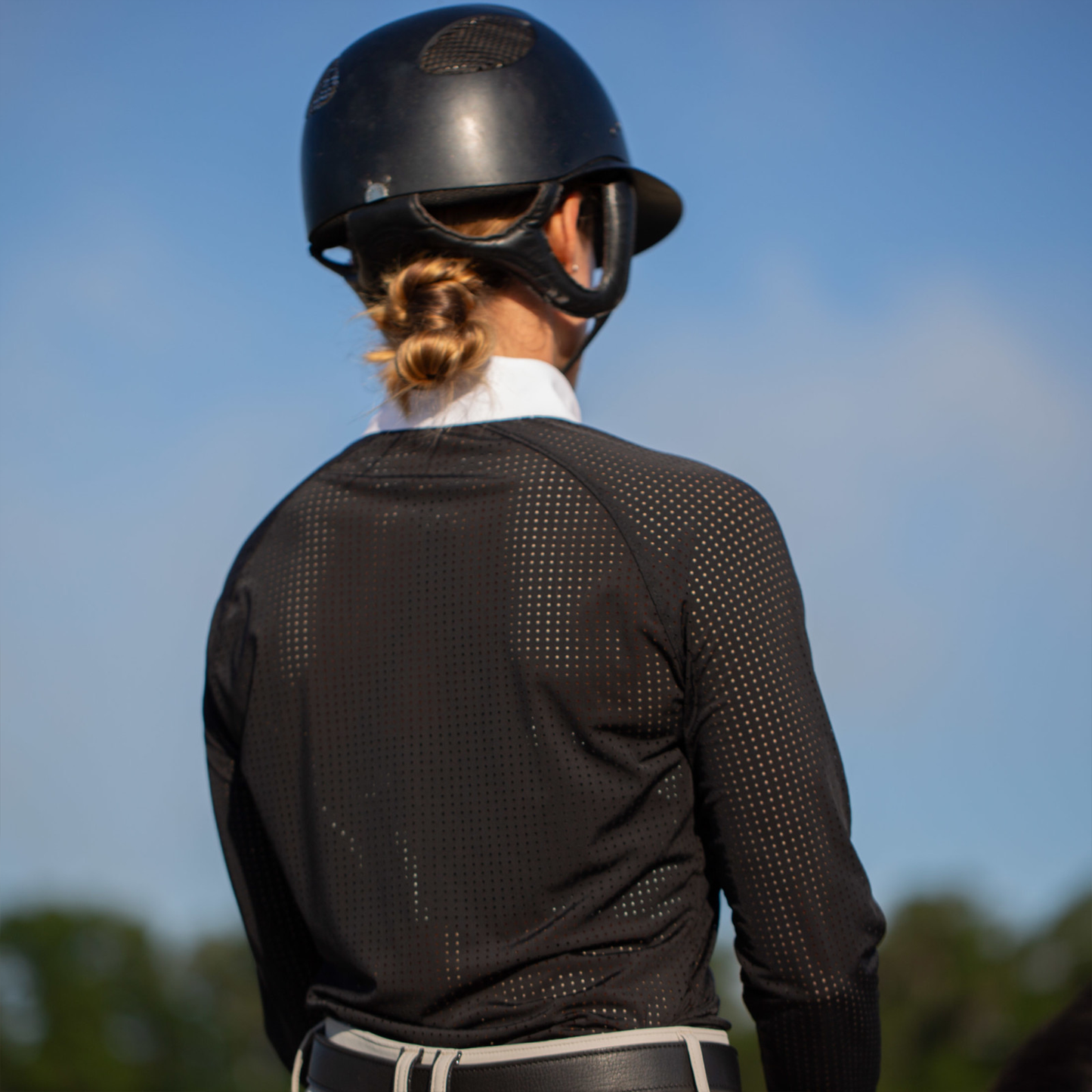 Sara Perforated Long Sleeved Show Shirt
