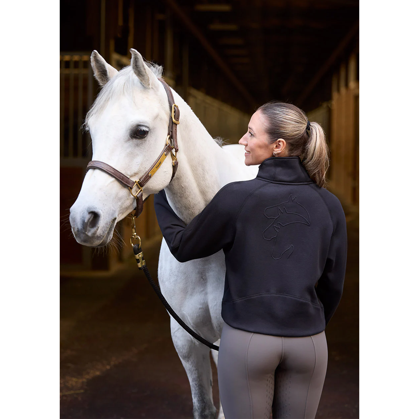 Etched Equine Half Zip Sweatshirt