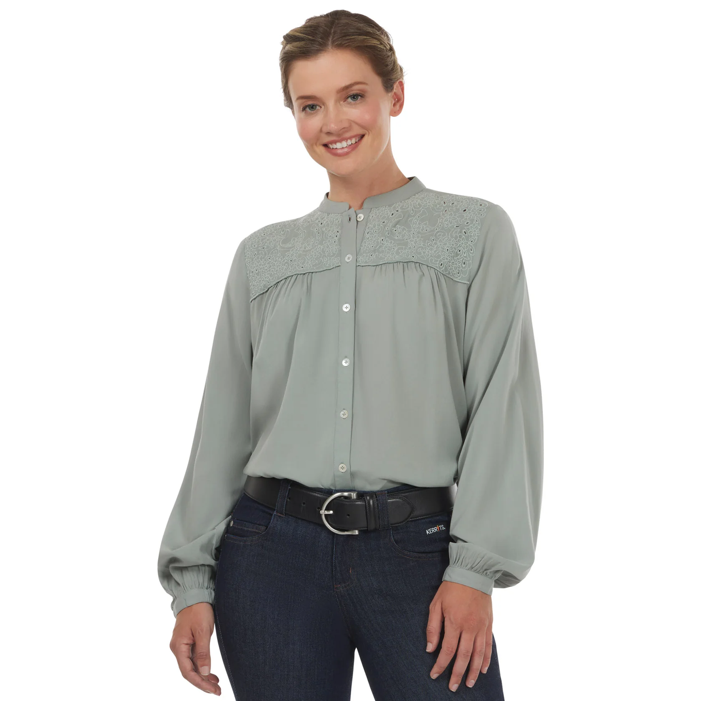 Hollyhocks & Horseshoes Blouse