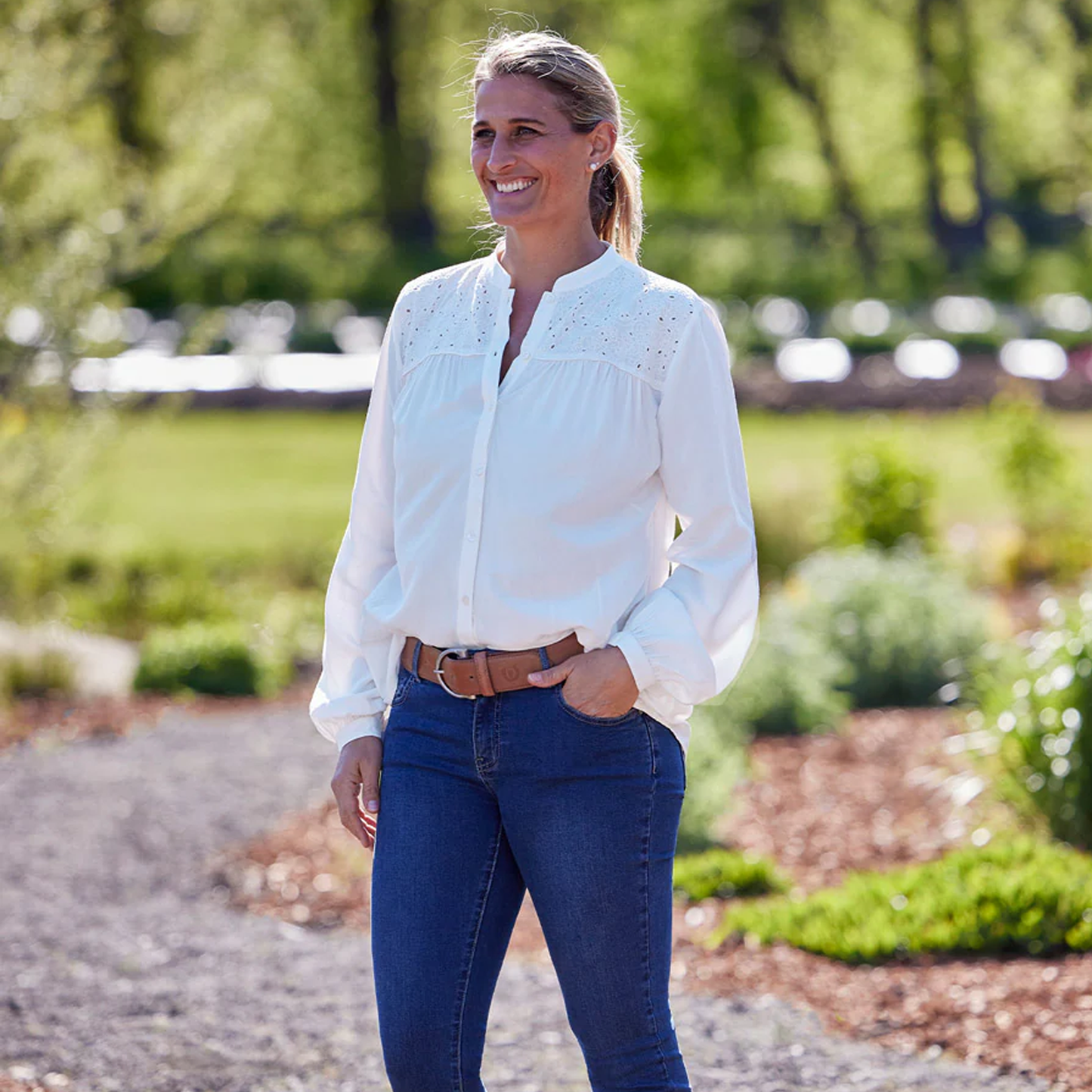 Hollyhocks & Horseshoes Blouse