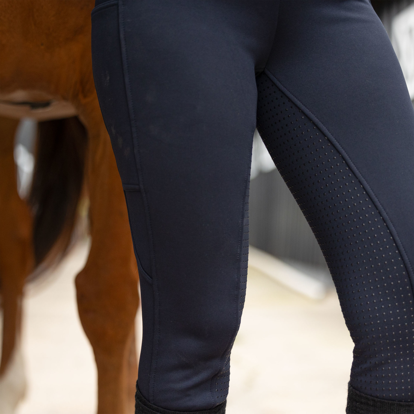 Horze Active Winter Silicone Full Seat Tights w/ Phone Pockets