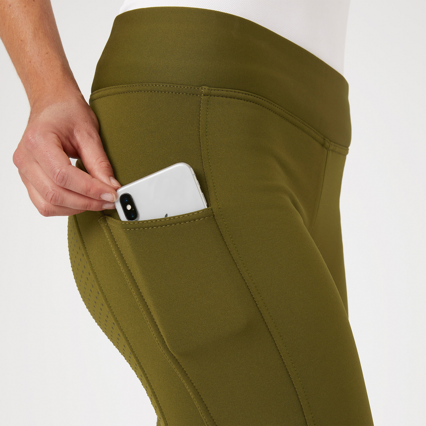 Horze Active Winter Silicone Full Seat Tights w/ Phone Pockets