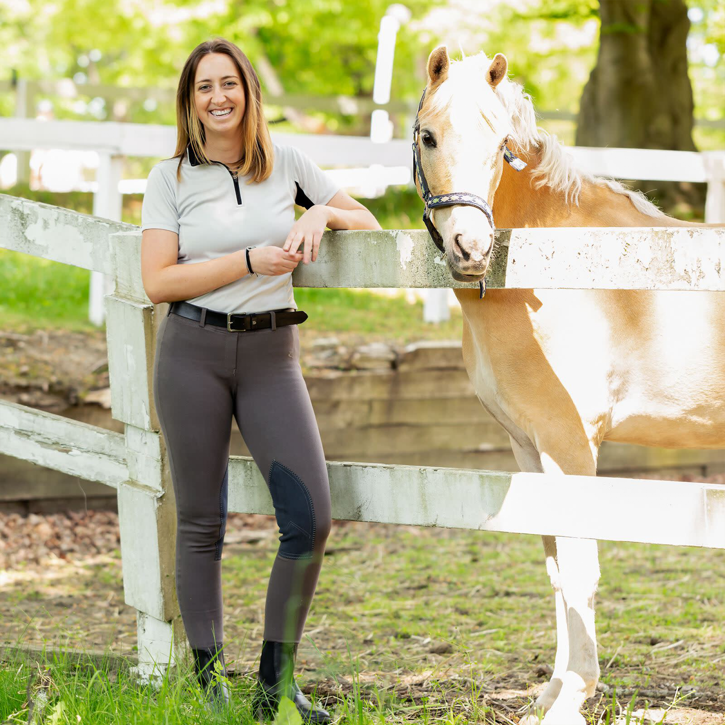 Horze Ella Pull-On Knee Patch Breeches