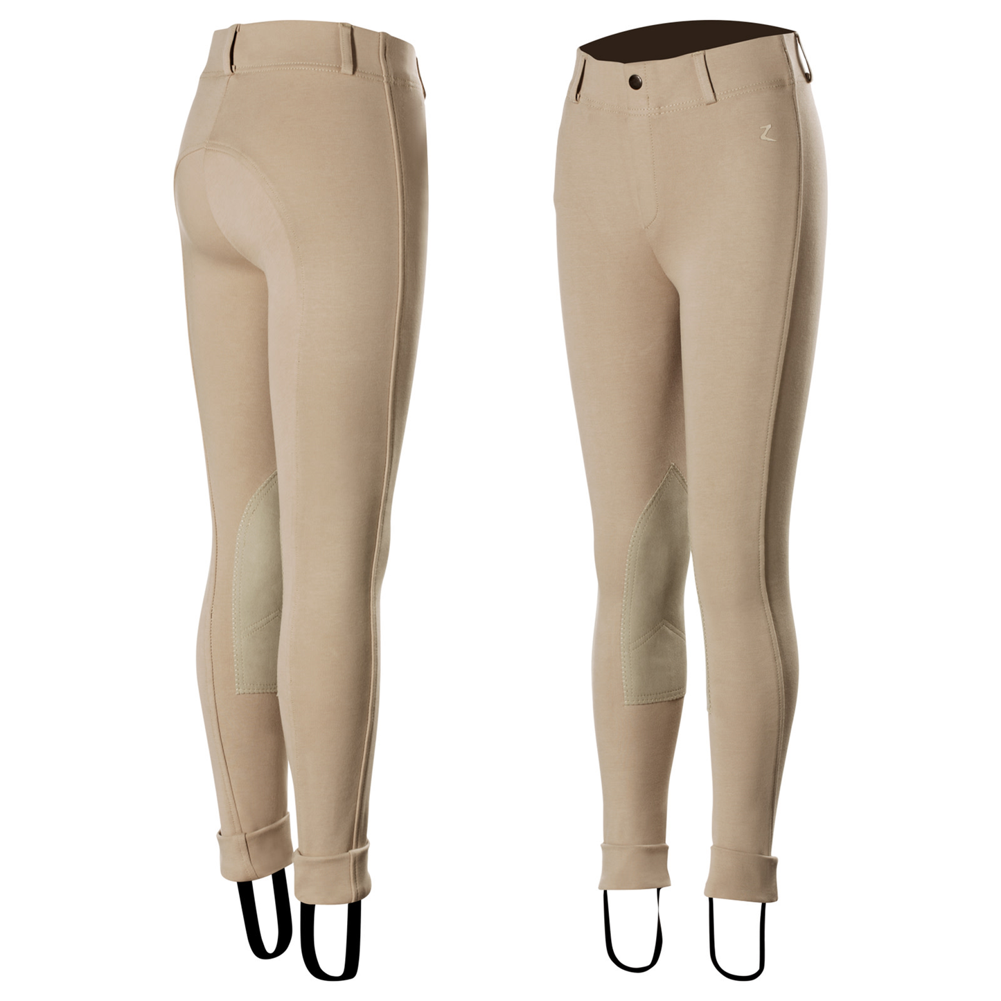 Kids Horze Nora Pull On Knee Patch Jodhpur Breeches