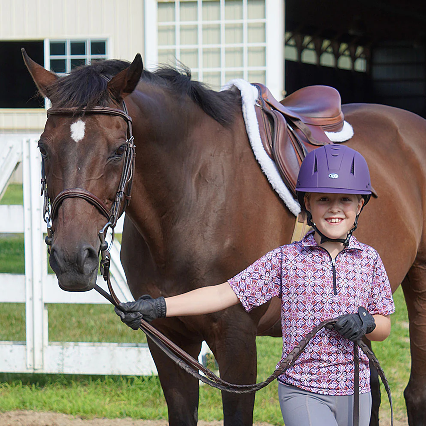 IRH Equi-Pro Deluxe Schooling Helmet w/ Sun Visor