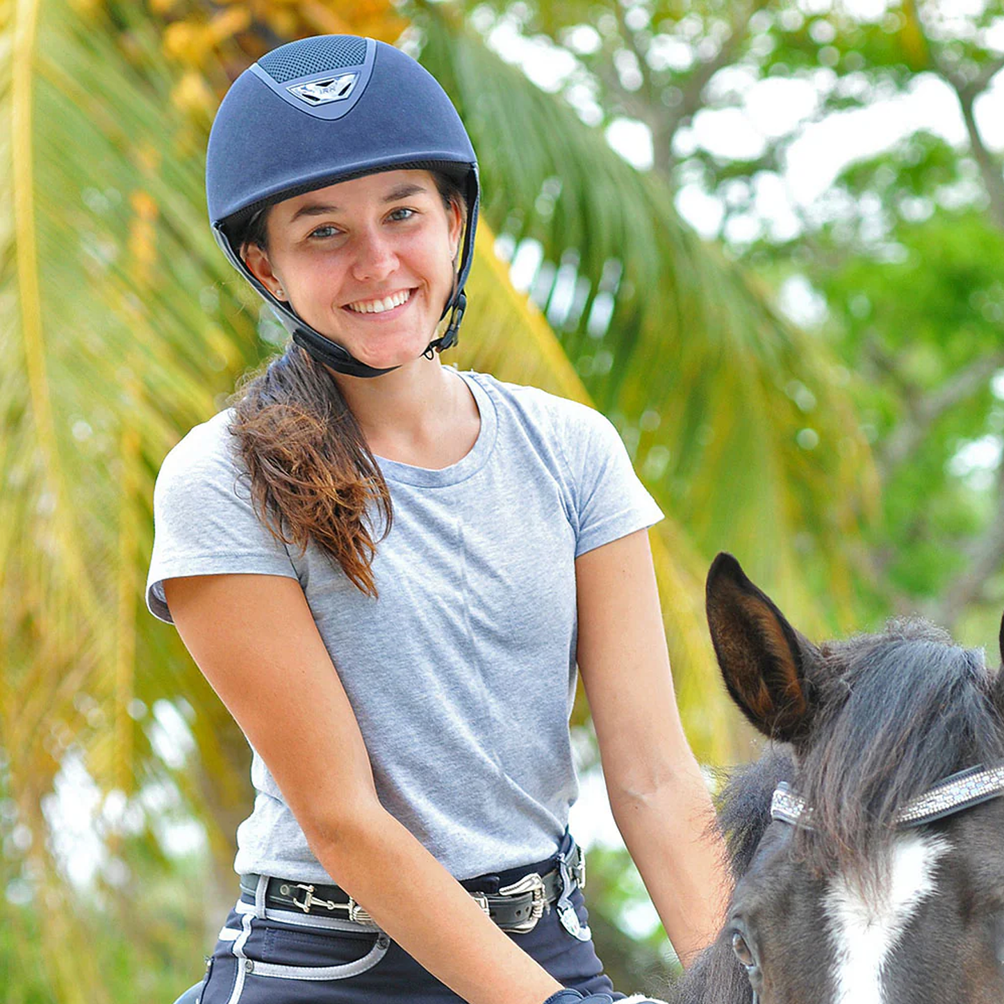 IRH XLT Premium Show Helmet Suede