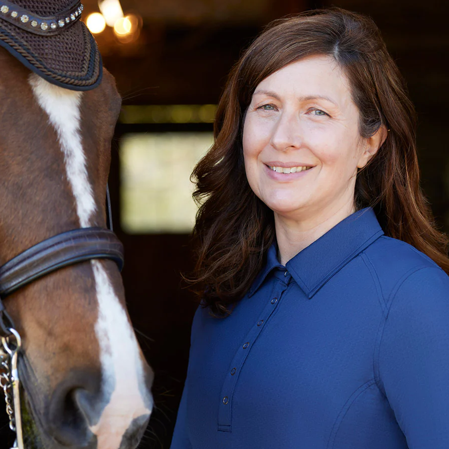 In a Snap Long Sleeve Equestrian Clinic Shirt