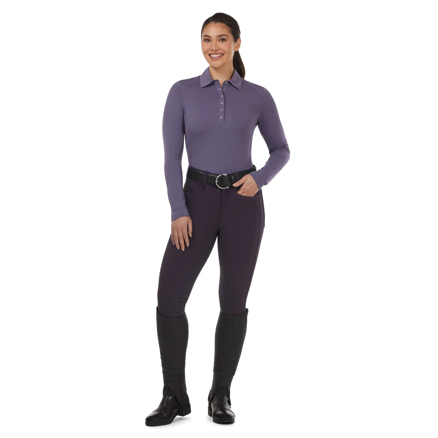 In a Snap Long Sleeve Equestrian Clinic Shirt