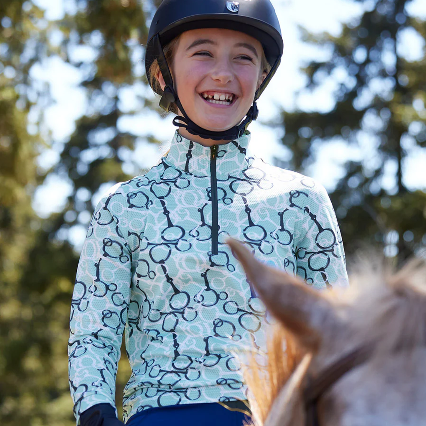 Kids Breeze Ice Fil Long Sleeve Riding Shirt