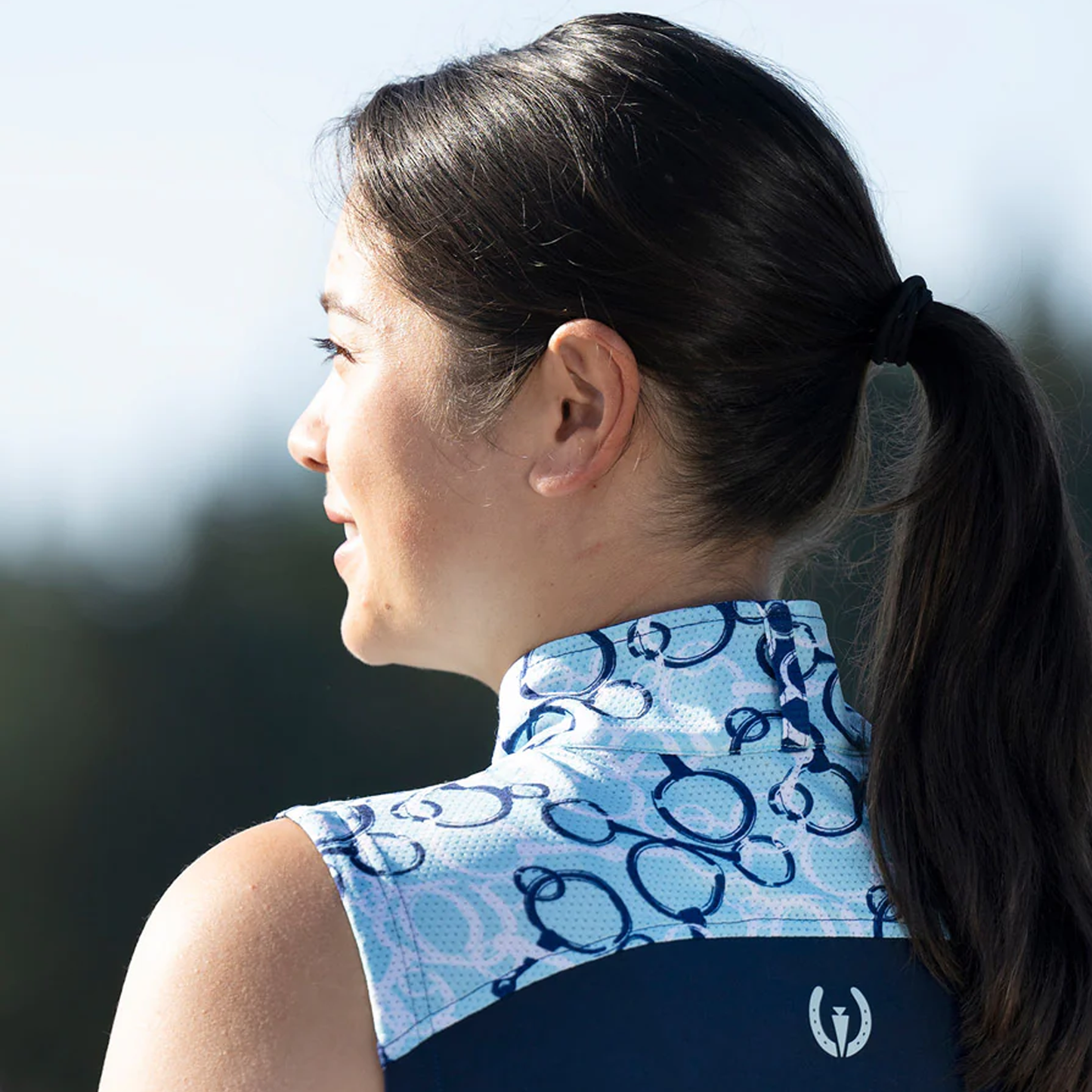 Print Mix Sleeveless Riding Top