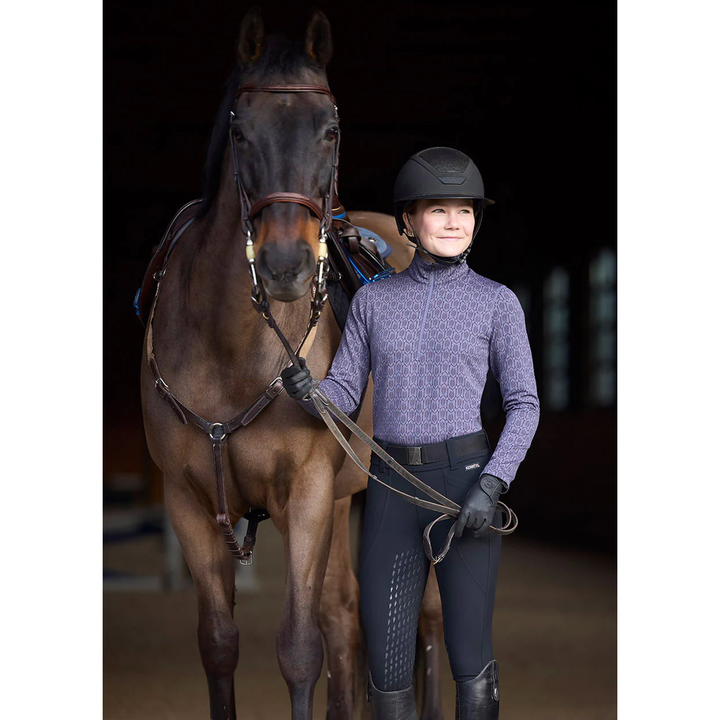 Snaffle Links Fleece Half Zip Top