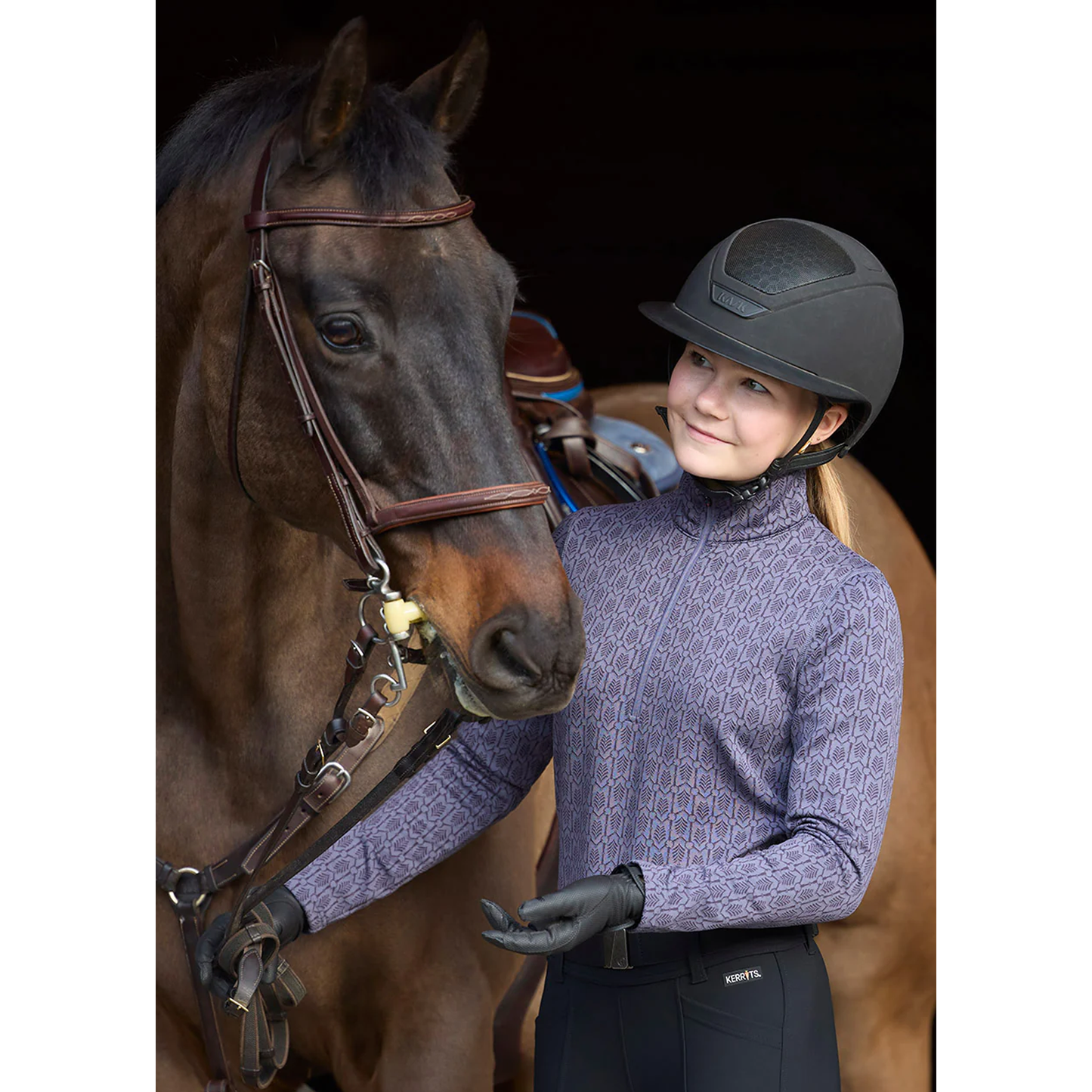 Snaffle Links Fleece Half Zip Top