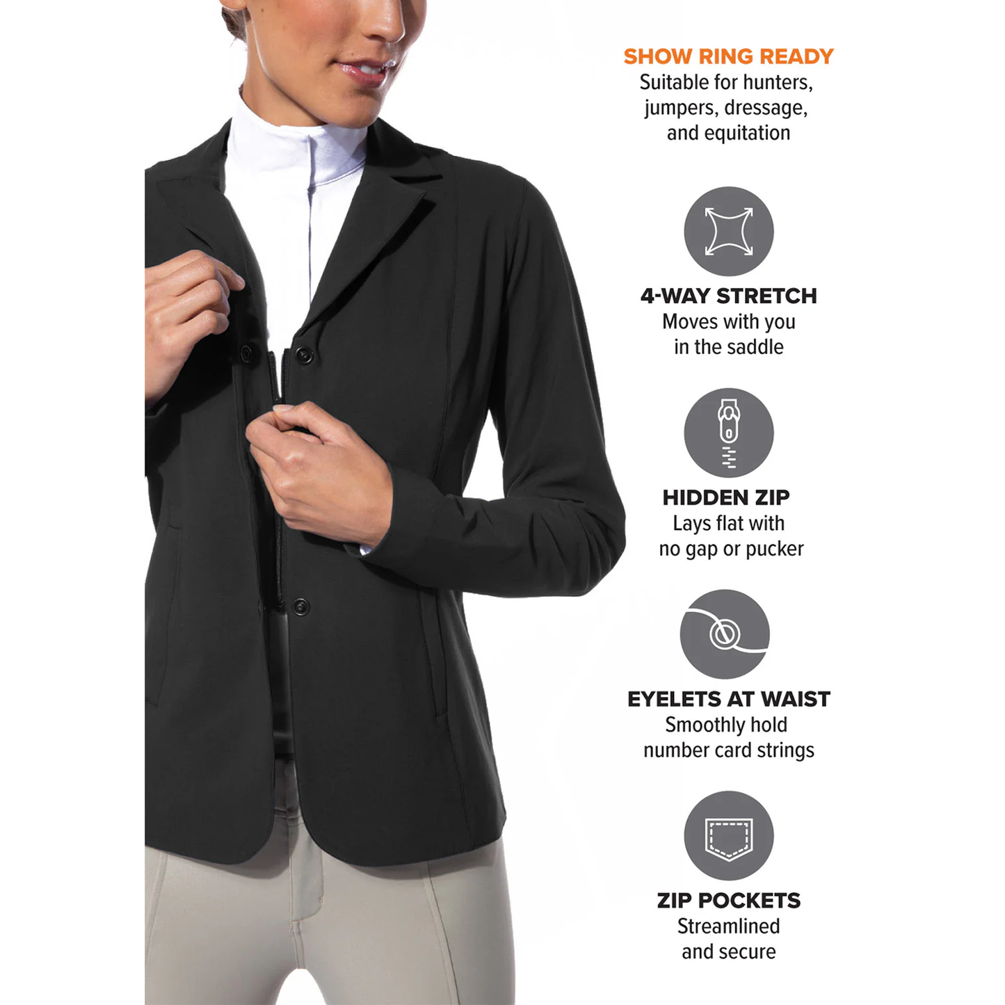 Stretch 3 Snap Competitor Show Coat