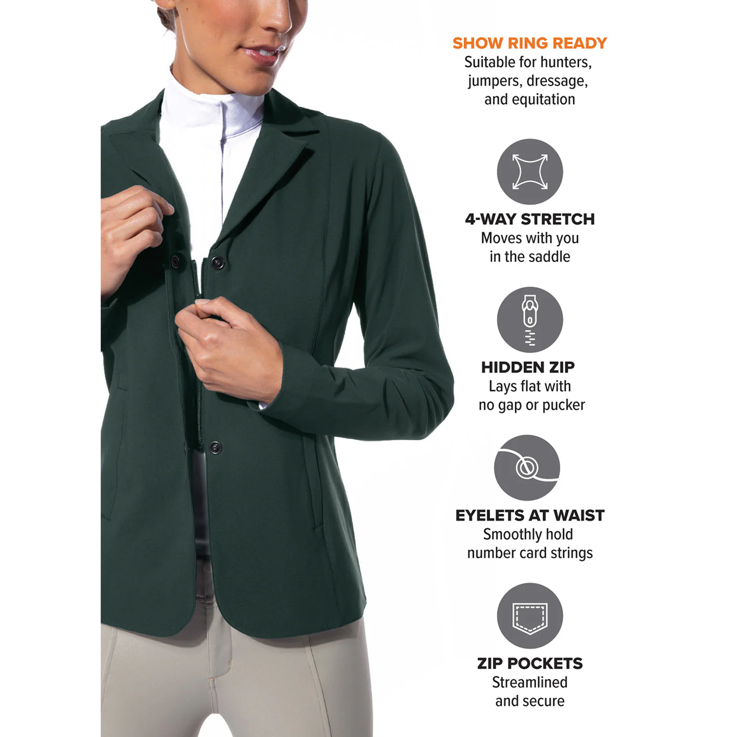 Stretch 3 Snap Competitor Show Coat