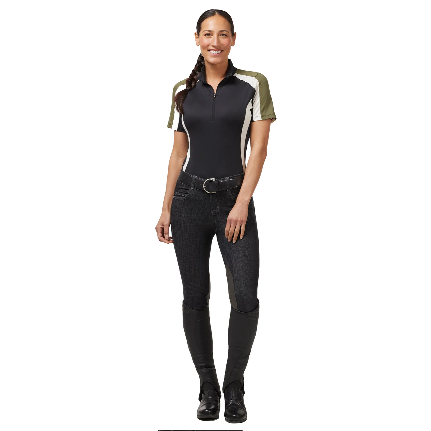 Stretch Denim Knee Patch Riding Breech