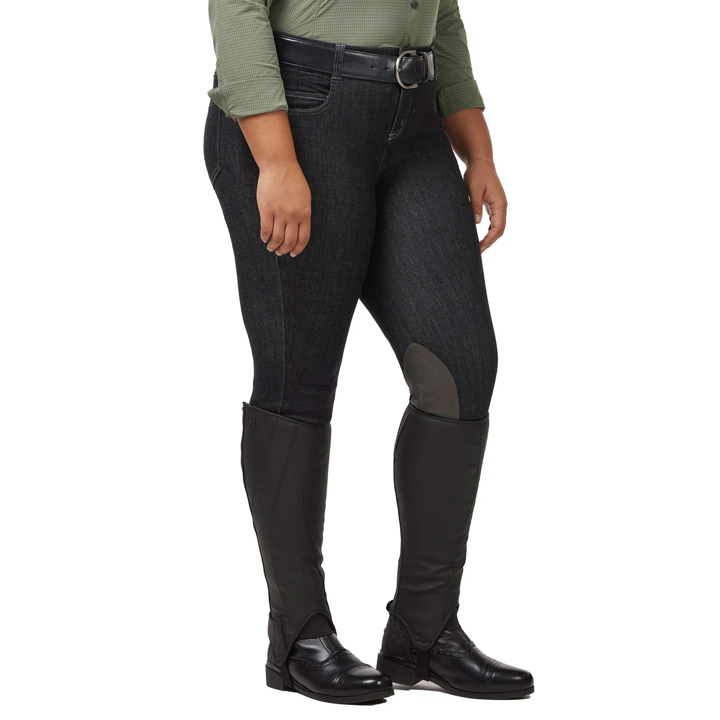 Stretch Denim Knee Patch Riding Breech