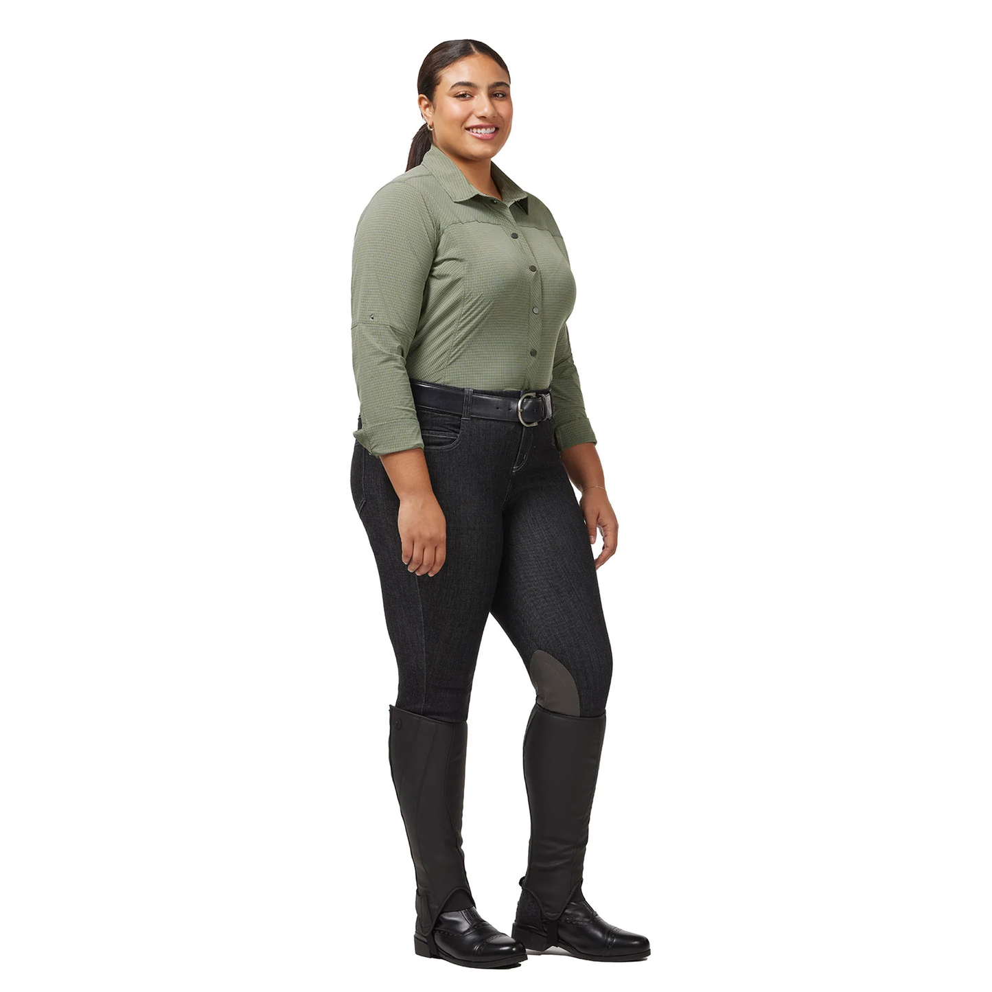 Stretch Denim Knee Patch Riding Breech