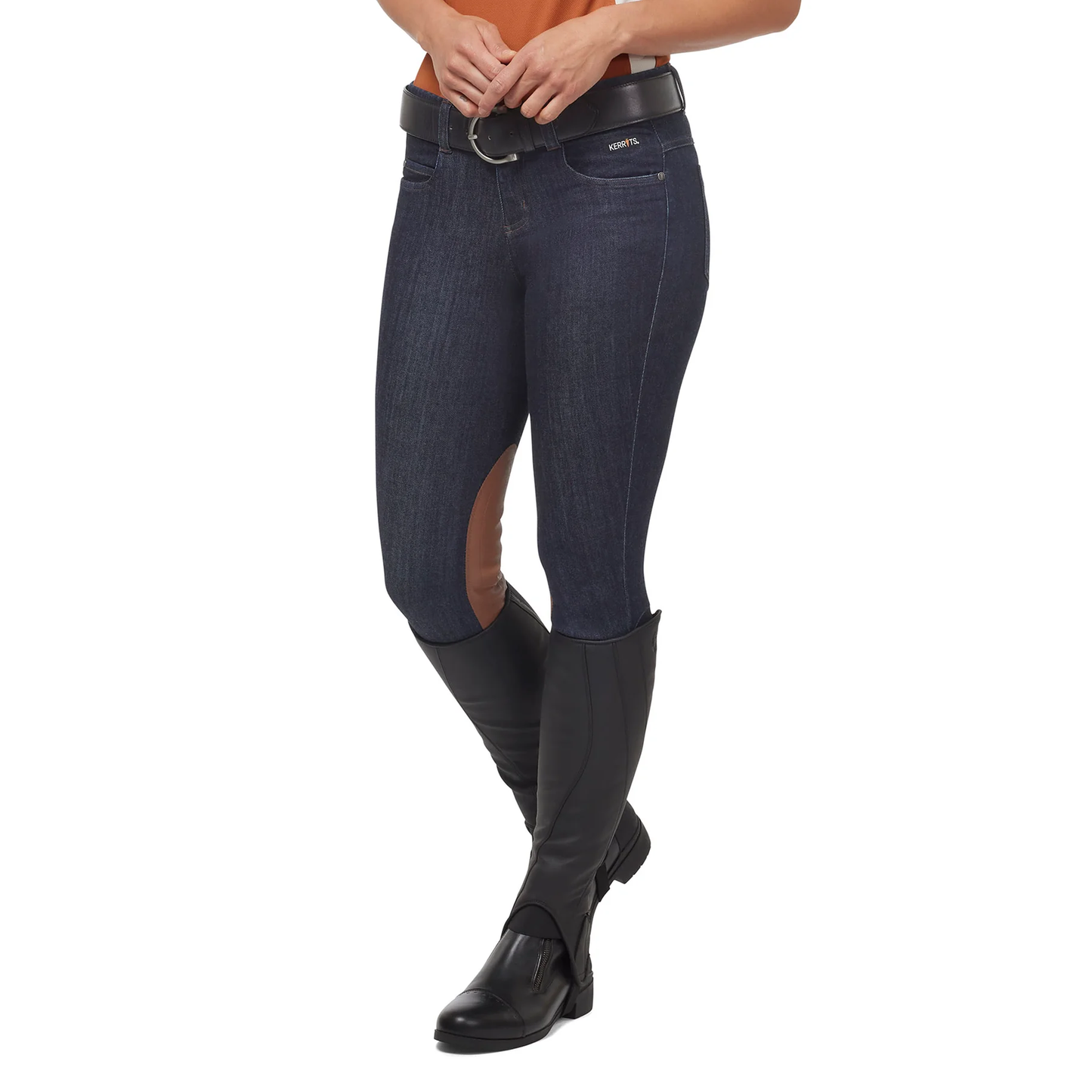 Stretch Denim Knee Patch Riding Breech