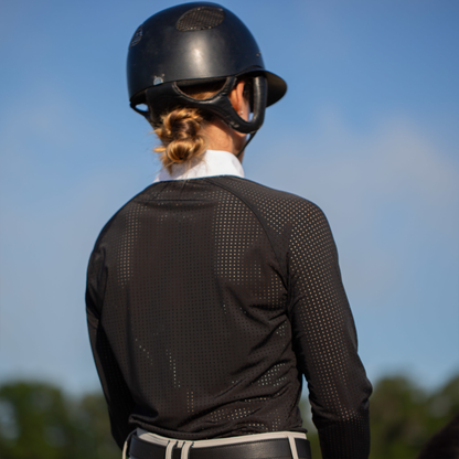 Sara Perforated Long Sleeved Show Shirt