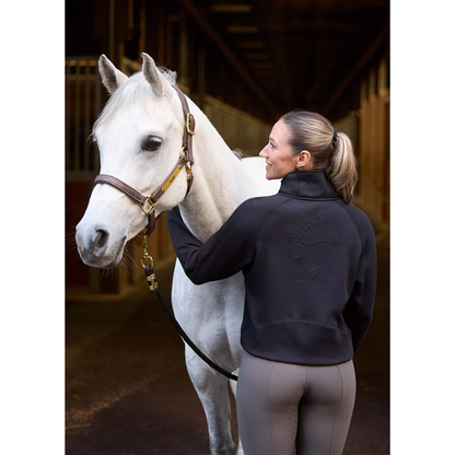 Etched Equine Half Zip Sweatshirt