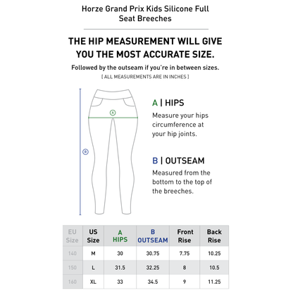 Kids Horze Grand Prix Silicone Full Seat Breeches