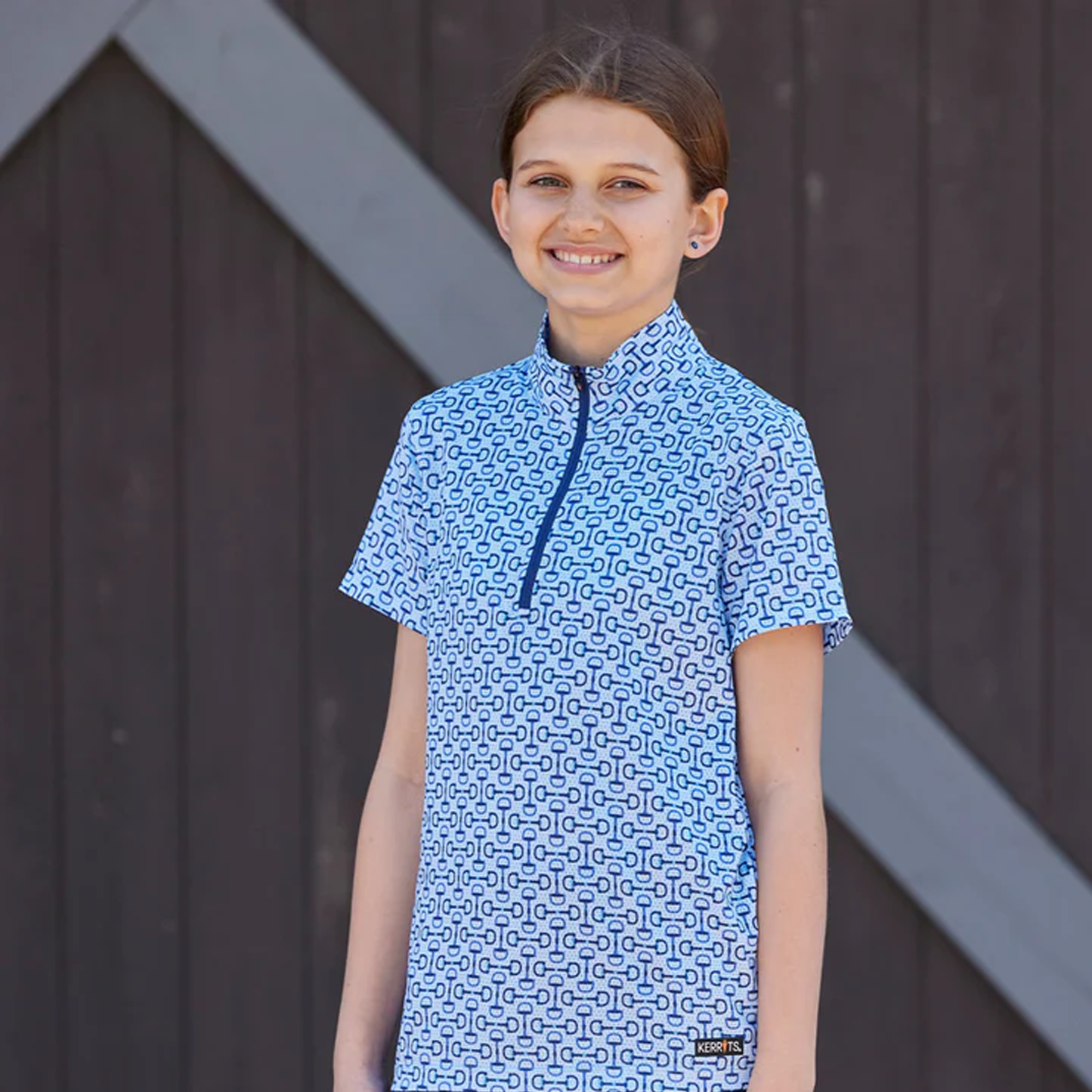 Kids Breeze Ice Fil Short Sleeve Riding Shirt