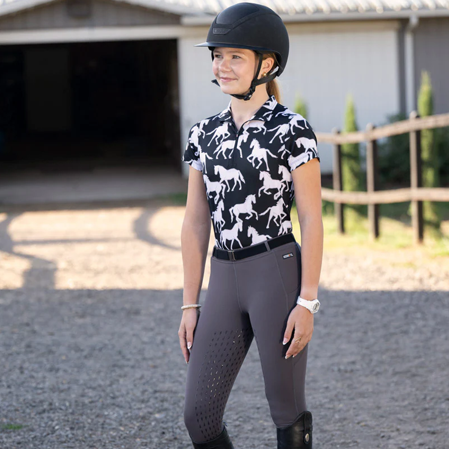 Kids Coolcore Silicone Full Leg Riding Tech Tight