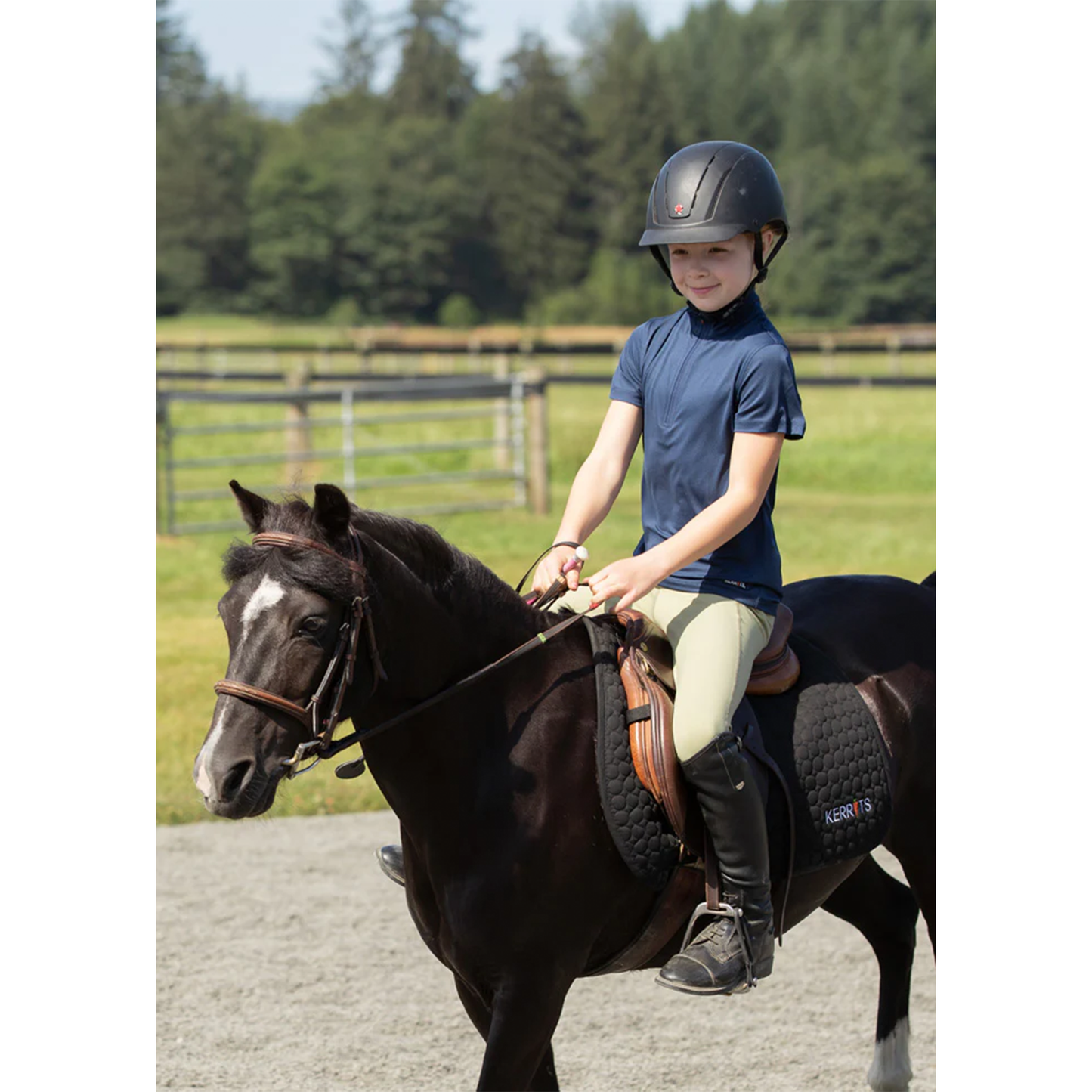 Kids Ice Fil Lite Short Sleeve Riding Shirt