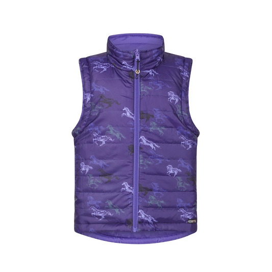 Kids Pony Tracks Reversible Quilted Riding Vest
