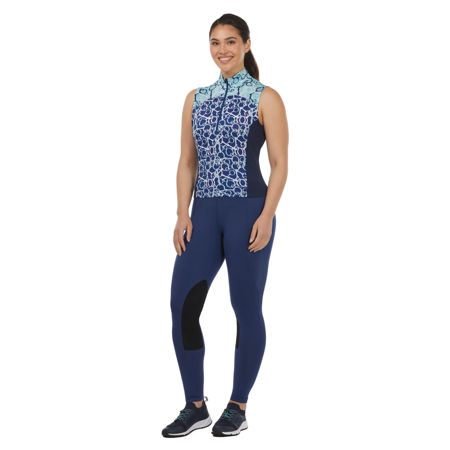 Print Mix Sleeveless Riding Top
