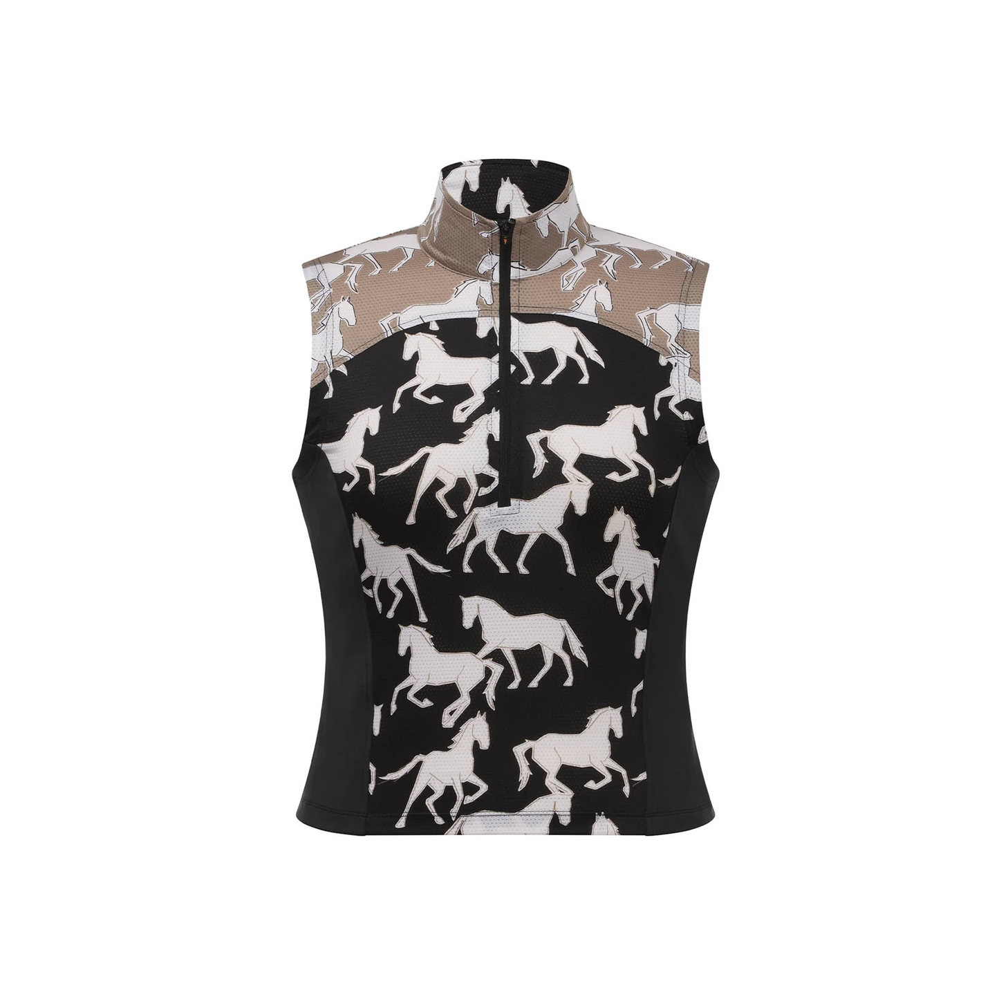 Print Mix Sleeveless Riding Top
