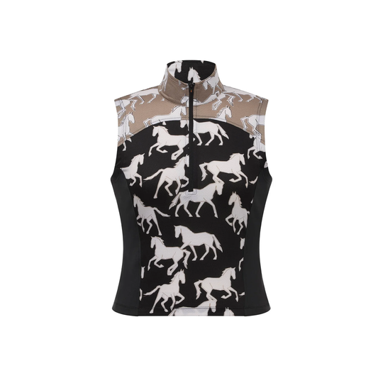 Print Mix Sleeveless Riding Top