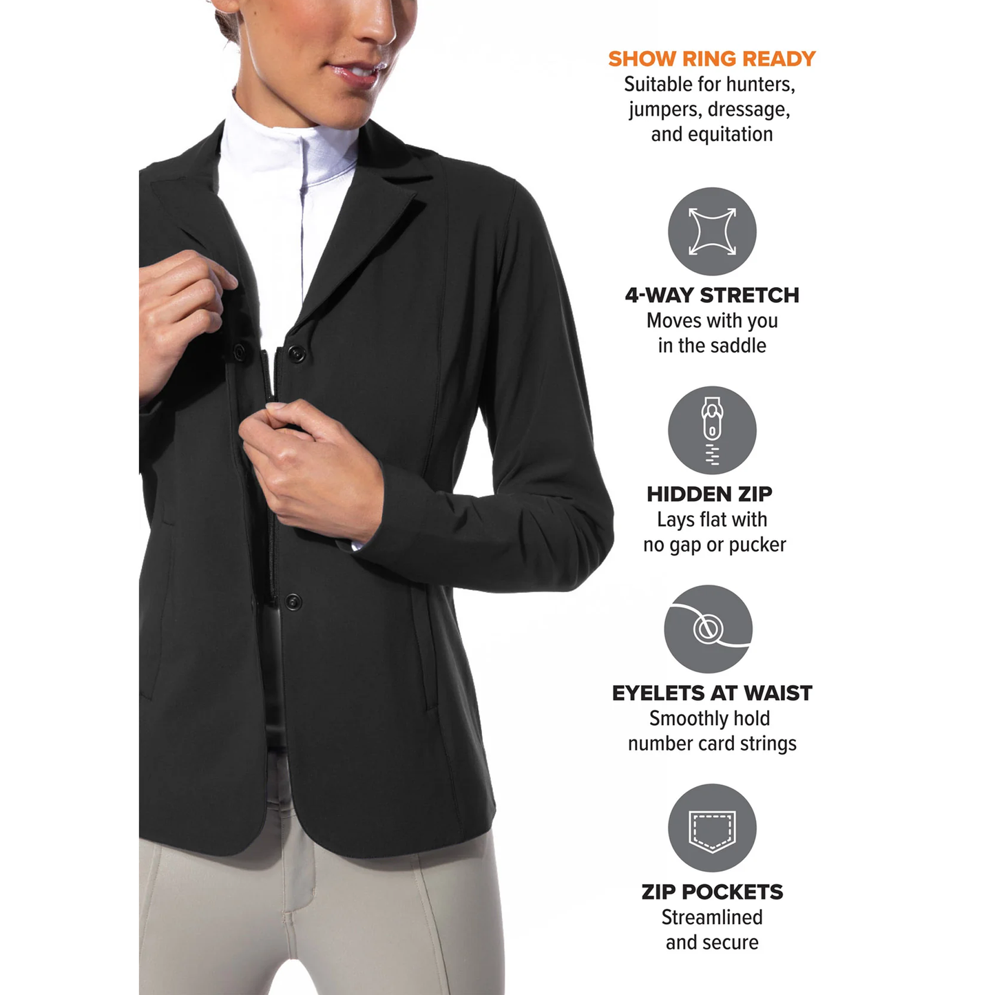 Stretch 4 Snap Competitor Show Coat