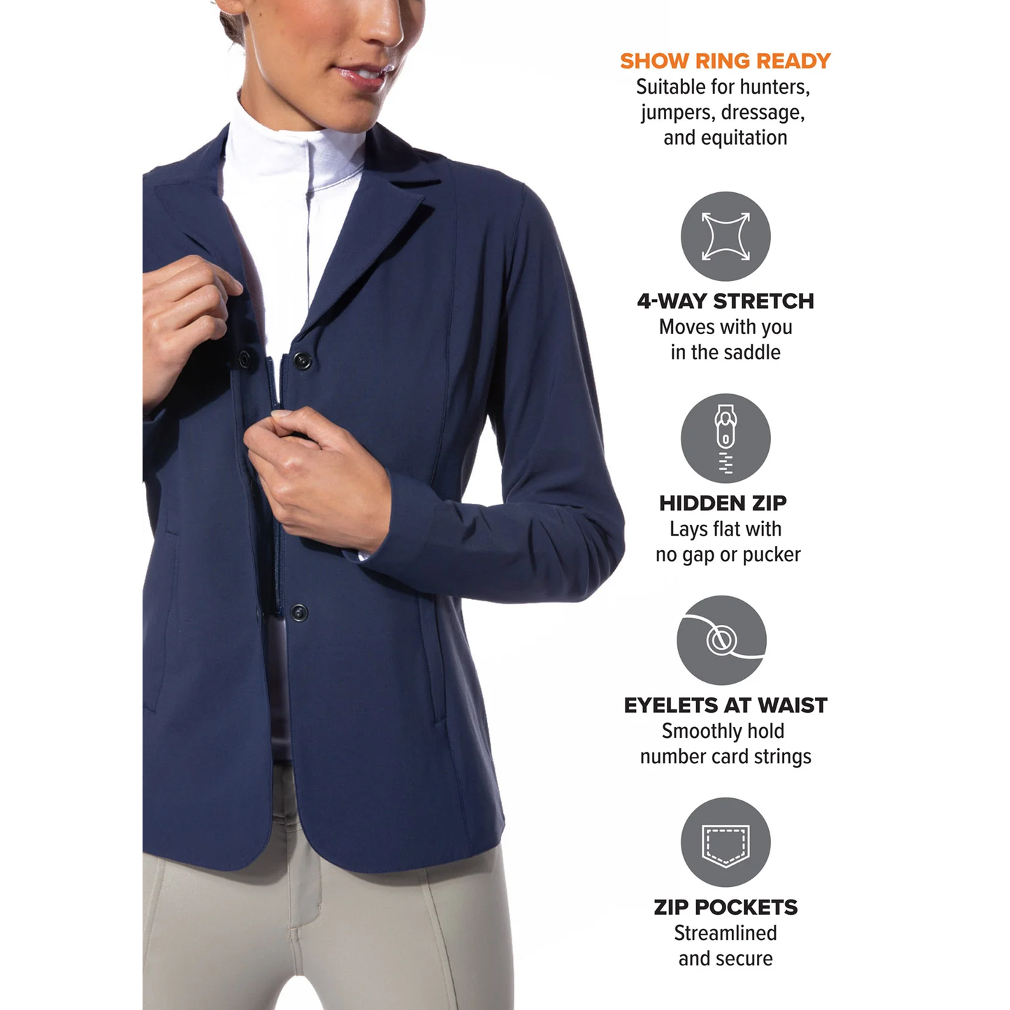 Stretch 4 Snap Competitor Show Coat